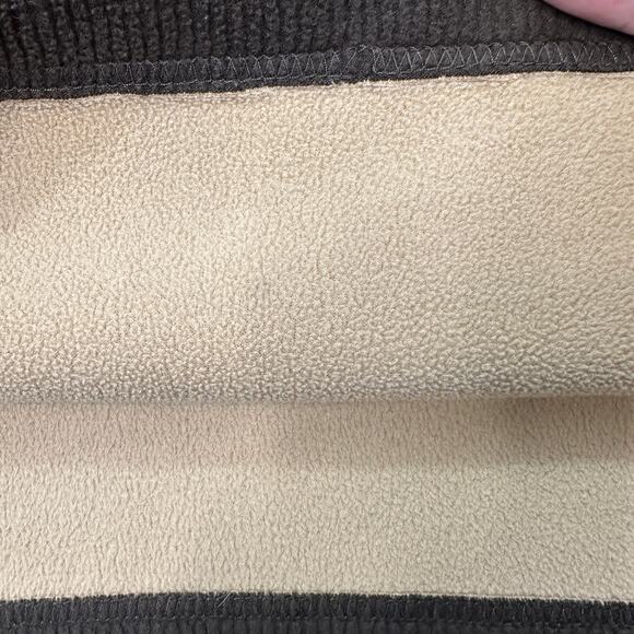 Charles River Apparel Sweater Men XL Ribbed Fleece Lined Quarter Zip Green Brown - Picture 5 of 7